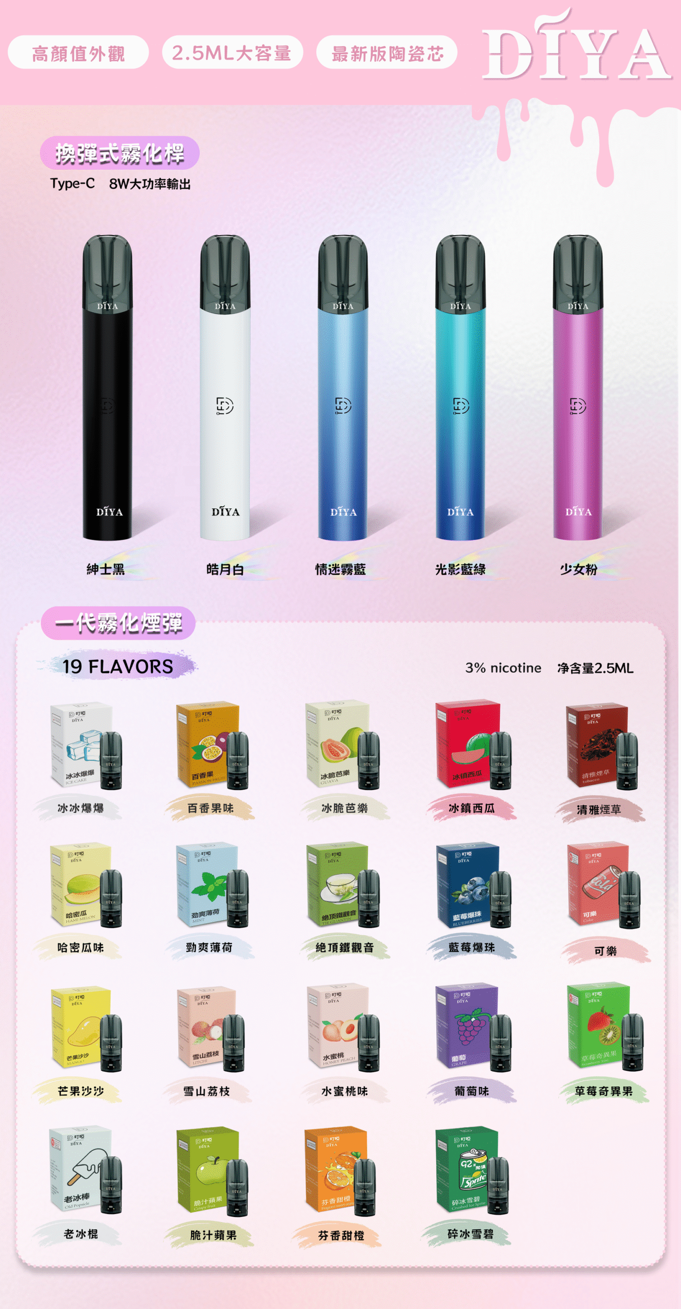 DIYA叮啞一代主機電子煙煙桿